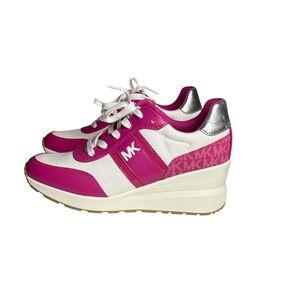 Michael Kors Mabel Size 7.5 White Pink Platform